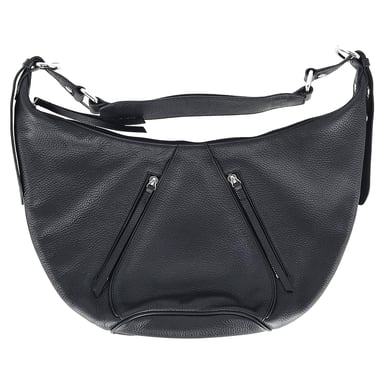By Far Story Hobo Shoulder Bag in Black Leather