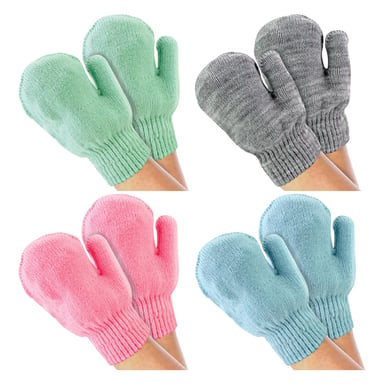 4-pack söta babyvantar för vintern | Vantar för babypojkar och -flickor