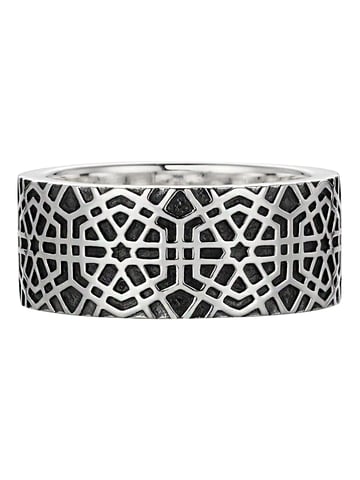 cai Ring 925/- Sterling silver oxidised-polished mosaic