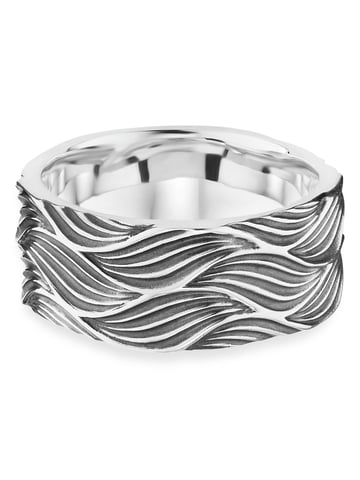 cai Ring 925/- sterling silver oxidised waves