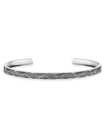 cai Bangle 925/- sterling silver oxidised waves