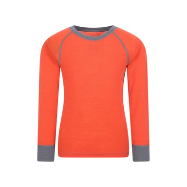 Mountain Warehouse Childrens/Kids Merino II Round Neck Base Layer Top (Orange)