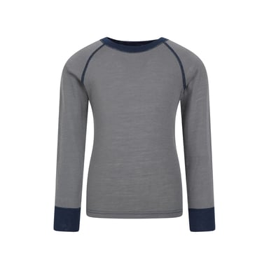 Mountain Warehouse Childrens/Kids Merino II Round Neck Base Layer Top (Grey)