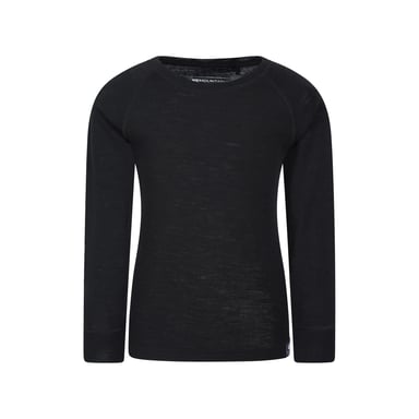 Mountain Warehouse Childrens/Kids Merino II Round Neck Base Layer Top (Black)