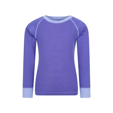 Mountain Warehouse Childrens/Kids Merino II Round Neck Base Layer Top (Purple)