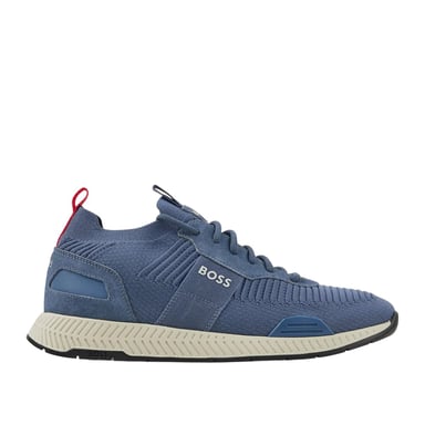Boss Mens Titanium Suede Panel Löpning Träningsskor (Blå)