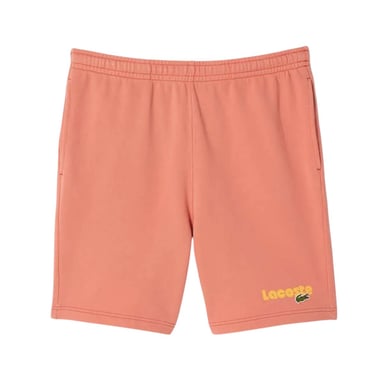 Lacoste Mens Fleece Printed Washed Shorts (Pink)