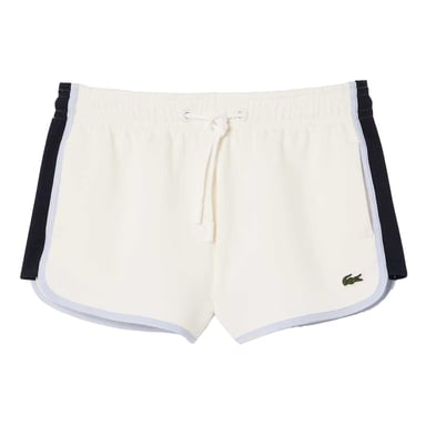 Lacoste Womens/Ladies Pique Contrast Panel Shorts (Cream)