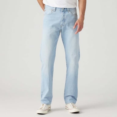 Men's Levis 501 Original Brooklyn Steel Jeans in Light Blue
