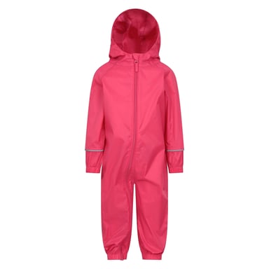 Mountain Warehouse Childrens/Kids Puddle Waterproof Rain Suit (Pink)