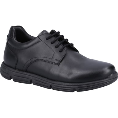 Hush Puppies Adrian JNR Leren Zwarte Schoenen Voor Jongens