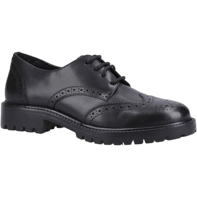Hush Puppies Athena Junior Meisjes Zwart Leren Brogues