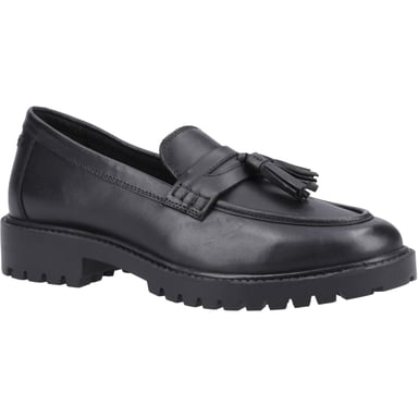Hush Puppies Abigail Junior Meisjes Zwarte Leren Mocassins