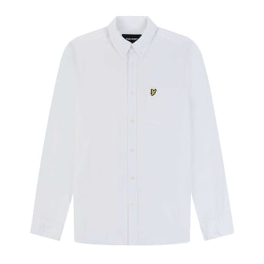 Lyle & Scott Mens Cotton Linen Button-Down Shirt (White)
