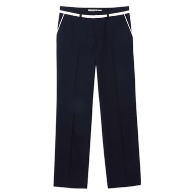 Lacoste Mens Badge Straight Suit Trousers (Blue)