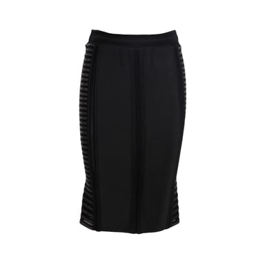 Roberto Cavalli Strechy Midi Skirt with Lined Details - '10s