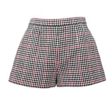 Red Valentino Houndstooth Pattern Shorts - '10s