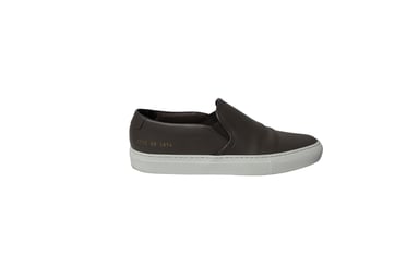 Common Projects Tournament Slip-On Sneakers in Grey Leather