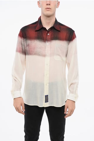 MM1 MM10 Gradient Effect Wool Casual Shirt in Multicolor