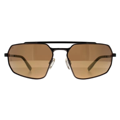 Serengeti Rectangle Mens Shiny Gunmetal Saturn Polarized Drivers Gold Photochromic Hinkley