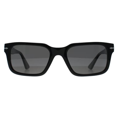 Persol Rectangle Mens Black Dark Grey Polarized PO3272S