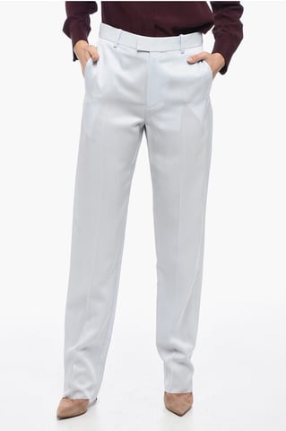 Straight-Fit FLUID Pants in Light blue
