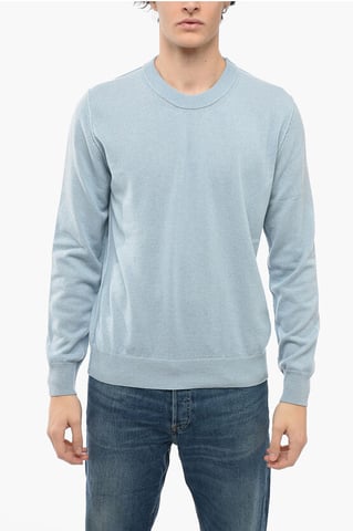 MM4 Cashmere Sweater with Cuffs in Light blue