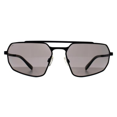Serengeti Rectangle Mens Matte Black Saturn Polarized Smoke Photochromic Hinkley