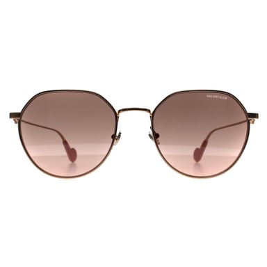 Moncler Round Womens Shiny Rose Gold Pink Brown ML0156-K