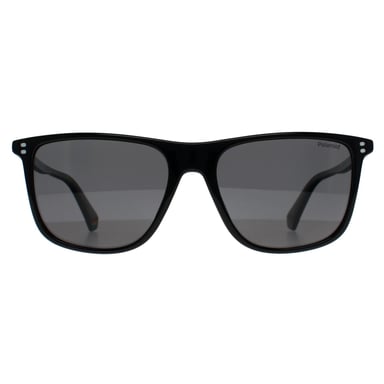Polaroid Rectangle Mens Black Grey Polarized PLD 6232/S