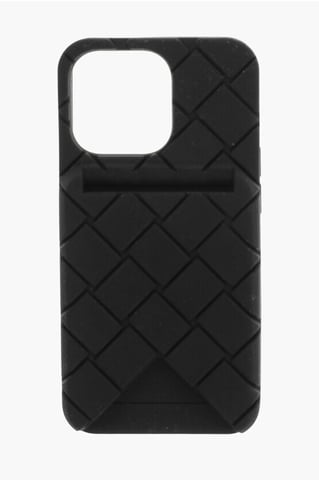 Braided Iphone 13 Pro Cover with External Card Holder in Black
