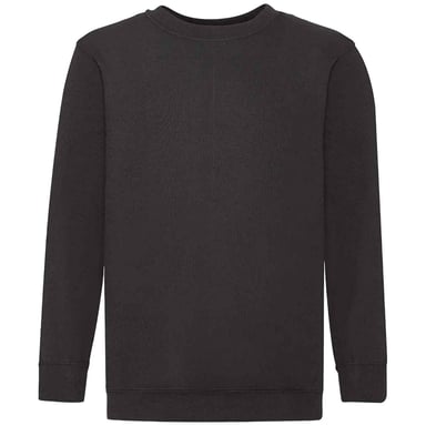 Fruit of the Loom Kids/Childrens Classic Drop Shoulder Sweatshirt (Black)