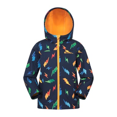 Mountain Warehouse Childrens/Kids Exodus Printed Water Resistant Soft Shell Jacket (Bright Yellow)
