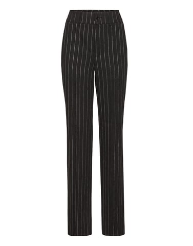 Pinstriped Straight Lady Trousers