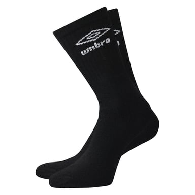 Umbro Mens Crew Socks (Pack of 3) (Black/White)