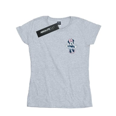 Disney Womens/Ladies Minnie Mouse Dancing Chest Cotton T-Shirt (Sports Grey)