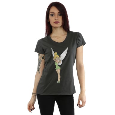 Disney Womens/Ladies Classic Tinkerbell Cotton T-Shirt (Light Graphite)