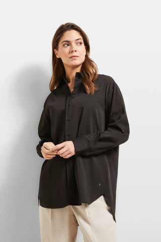 Bugatti Damen Bluse aus elastischer Baumwollware