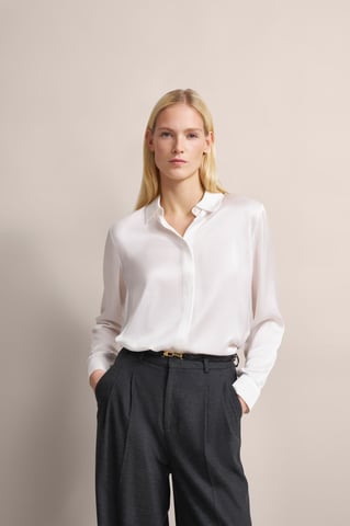 Bugatti Damen Hemdbluse mit abgerundetem Saum