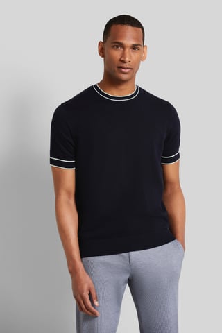 Bugatti Herren T-Shirt mit Kontraststreifen