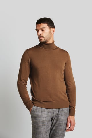 Bugatti Herren Rollkragenpullover aus 100 % Merinowolle