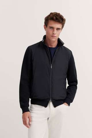 Bugatti Herren Sweatjacke mit Reißverschluss und Stehkragen