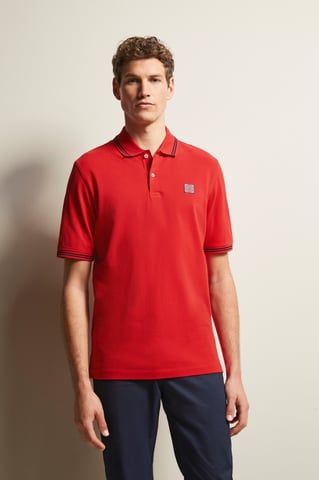 Bugatti Herren Polohemd mit Kontraststreifen