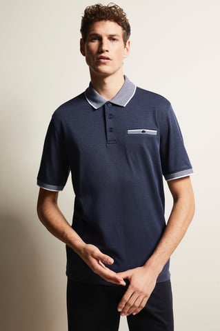 Bugatti Herren Polohemd mit Kontraststreifen