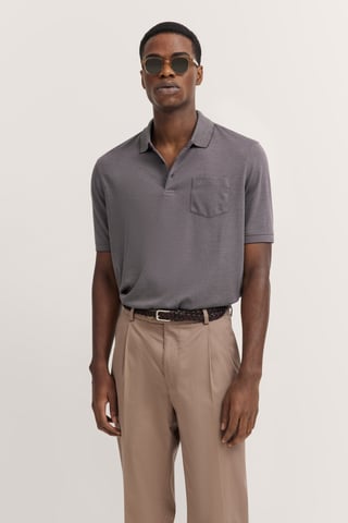 Bugatti Herren Polo mit Brusttasche