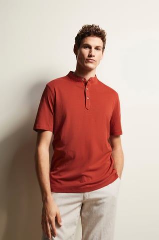 Bugatti Herren Poloshirt mit Stehkragen