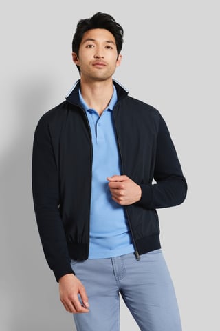 Bugatti Herren Sweatjacke mit Reiskornstruktur