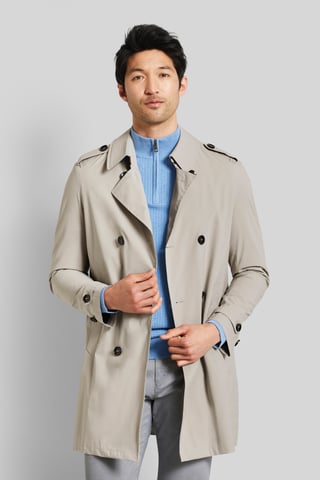 Bugatti Herren Trenchcoat mit Taillengürtel