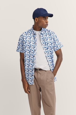 Bugatti Herren Hemd aus Satin-Twill