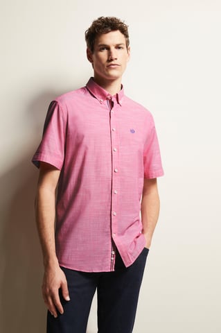 Bugatti Herren Kurzarmhemd mit Button-Down-Kragen